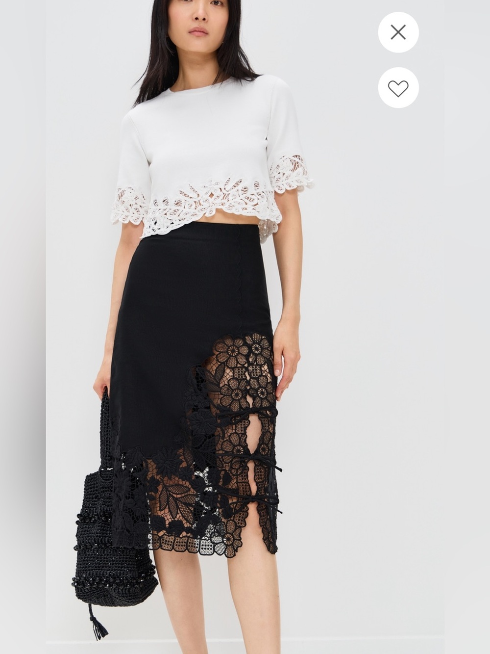 Sea Katherine Embroidery tie skirt